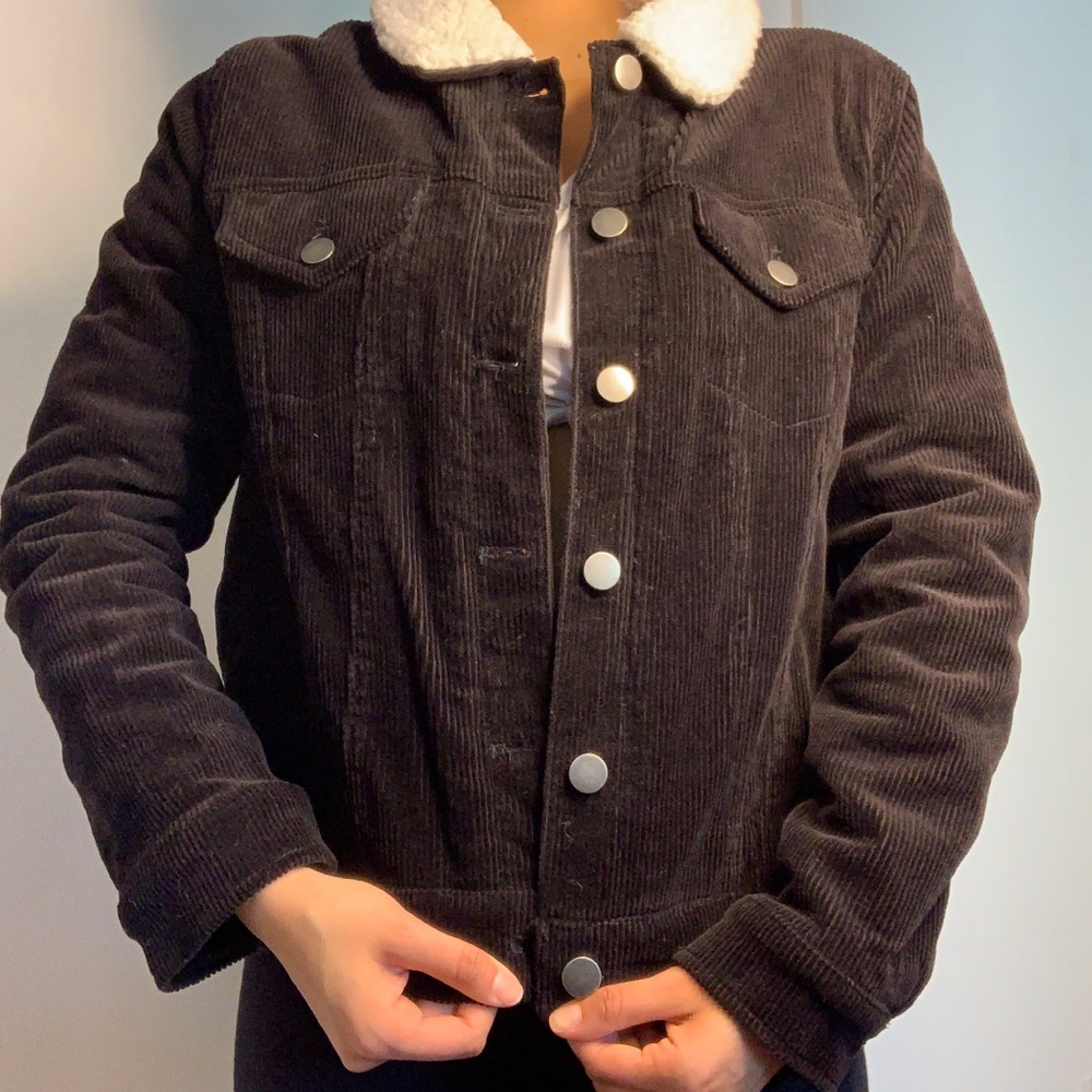 FOREVER 21 Corduroy fur jacket